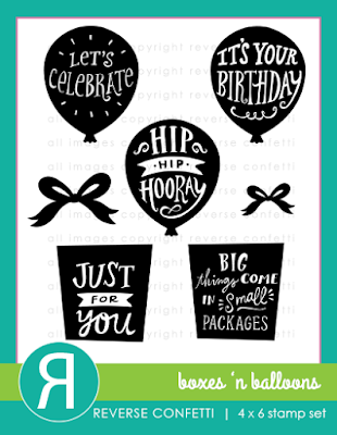 boxes 'n balloons stamp set