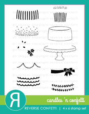 candles 'n confetti stamp set