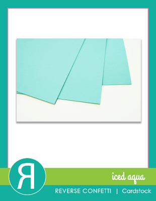 iced aqua cardstock